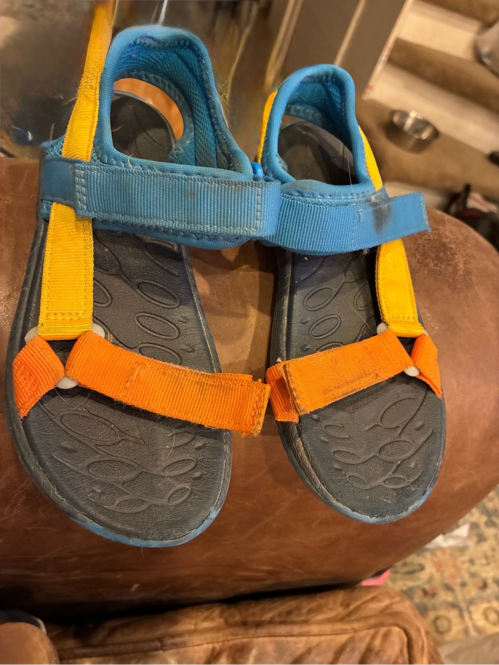 Merrell Kids Blue, Yellow and Orange Outdoor Sandals